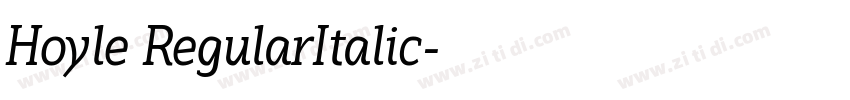 Hoyle RegularItalic字体转换